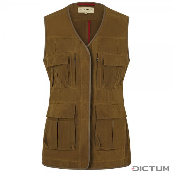 Purdey Ladies Safari Vest, Ochre, Size 38