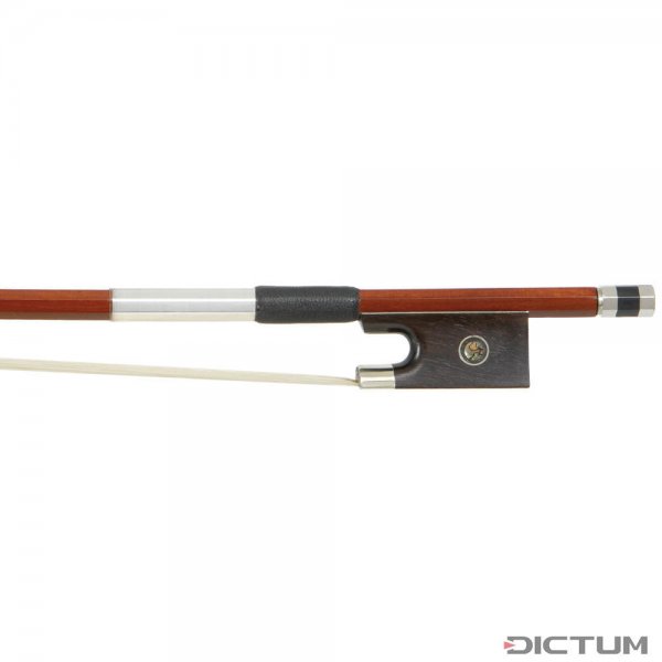 Brazilwood Bow, Nickel Silver Mounted, Octagonal Stick, Parisian Eye, Violin 1/4