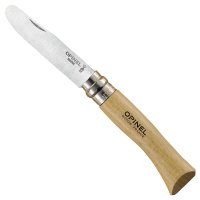 Cuchillo plegable Opinel, Cuchillo plegable Opinel, N.° 7, navaja para niños natural, acero inoxidable
