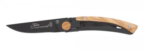 Cuchillo plegable Le Thiers, Noire, madera de olivo