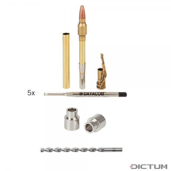 Zestaw konstrukcyjny długopisów Bullet, brąz antyczny, zestaw