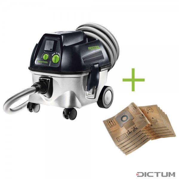 Festool Mobile Dust-extractor CLEANTEC CT 17 E + 5 Filter Bags