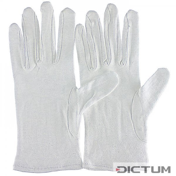 Rękawice bawełniane, bardzo cienkie, 12 sztuk, rozmiar M