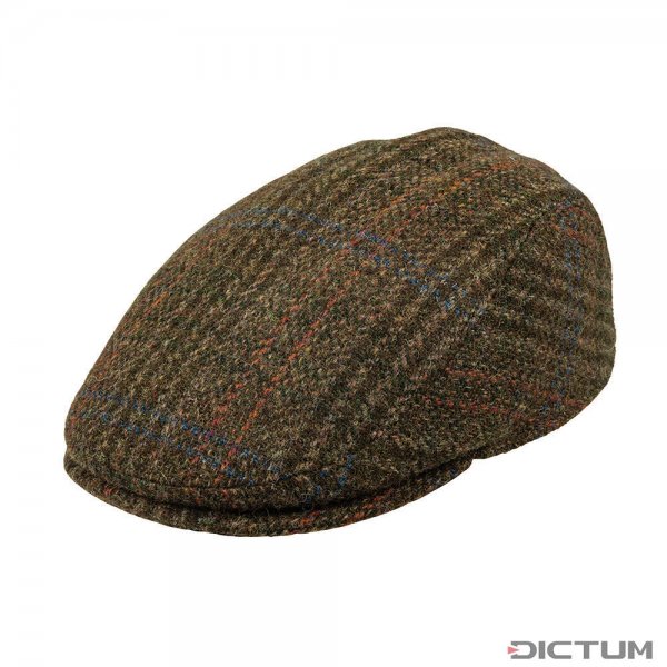 Mütze Harris-Tweed, grün/rost, Größe 55