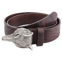 Leather Belt »Fox«, Leather Belt »Fox«, Chocolate, Size L (95 cm)