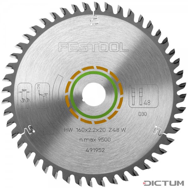 Festool Fine tooth saw blade 160x2,2x20 W48