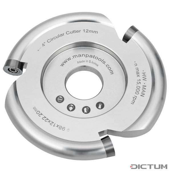 MANPA Milling Disc with Circular Cutter, 4 Inch, Ø 12 mm