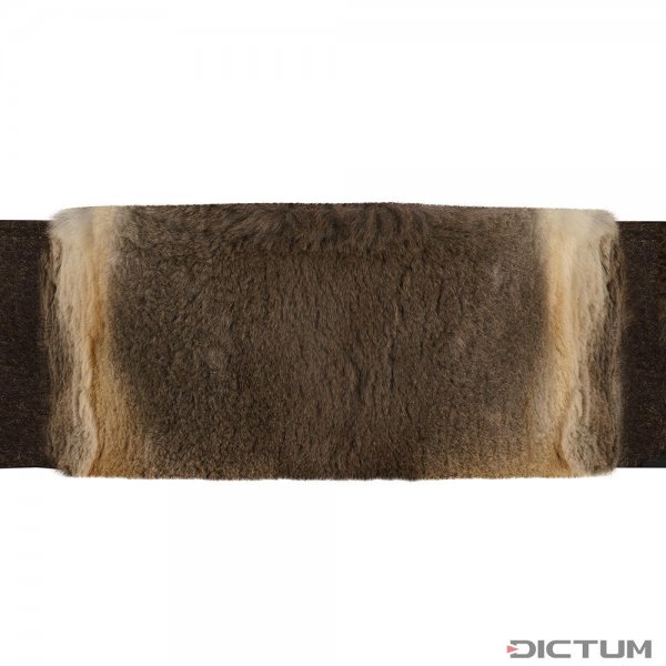 Cintura lombare in pelliccia di volpe rossa, loden, marrone, taglia XL