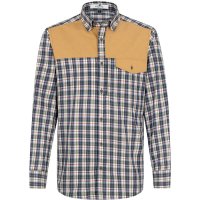 Men's Outdoor Shirt, Men's Outdoor Shirt, Chequered, Green/Red Brown, Size 40