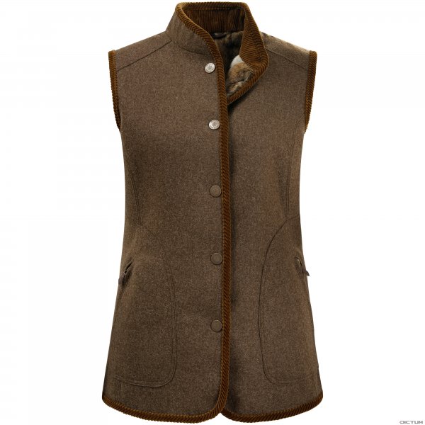 Habsburg »Wolkersdorf« Ladies’ Vest, Mud, Size 34