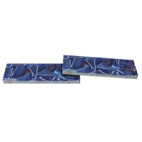 Plaquettes de manche acryliques, bleu/rouge/blanc