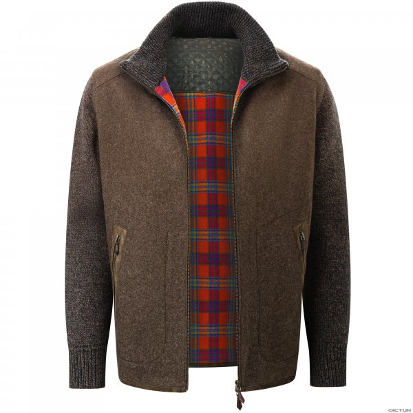 Chaqueta de punto de loden para hombre Habsburg »Hans«, barro, talla 50