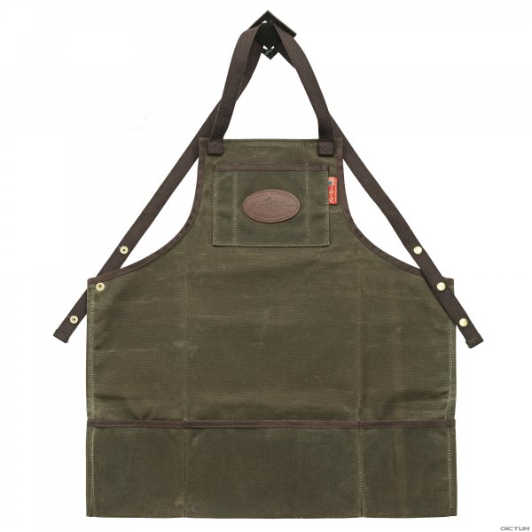 Frost River Shop Apron, Waxed Canvas, Dark Olive