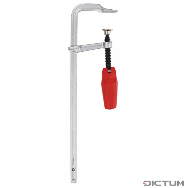 DICTUM All-steel Bar Clamp, Pivot Handle, Jaw Depth 80 mm, Jaw Opening 300 mm