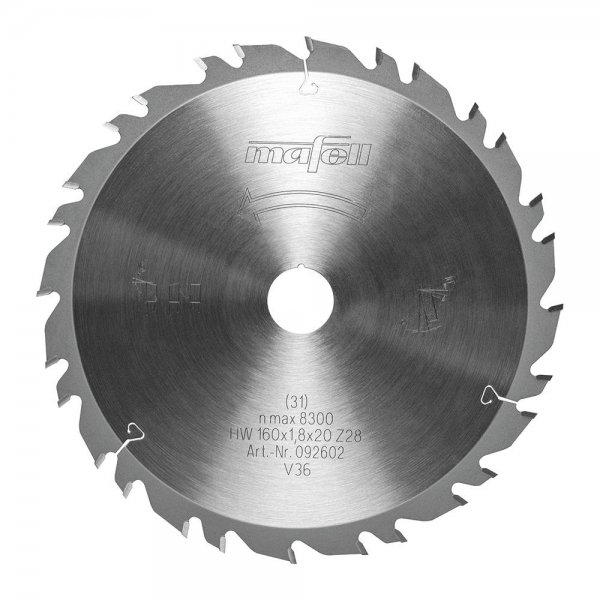 MAFELL Sägeblatt-GT, 160 x 1,2/1,8 x 20 mm, Z28, WZ/FZ