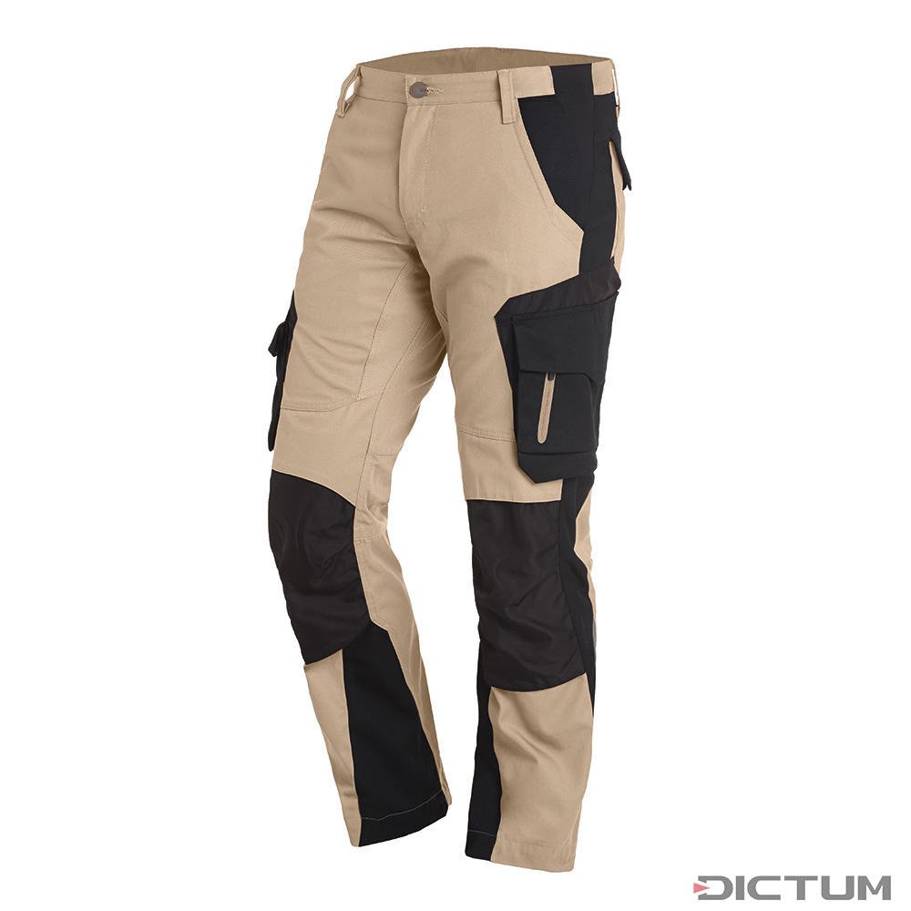 Pantalon de travail pour homme FHB Florian beige noir taille 25 Combinaisons de travail Dictum