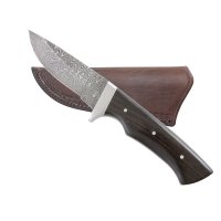 Couteau de chasse » Damas «, manche en chêne des marais