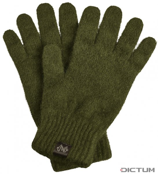 Gloves, Possum Merino, Olive Melange, Size S