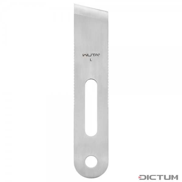 Coltello smussatore per cuoio, forma obliqua, per mancini