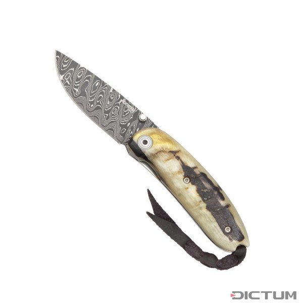 Lionsteel Klappmesser Mini »Damast«, Widderhorn