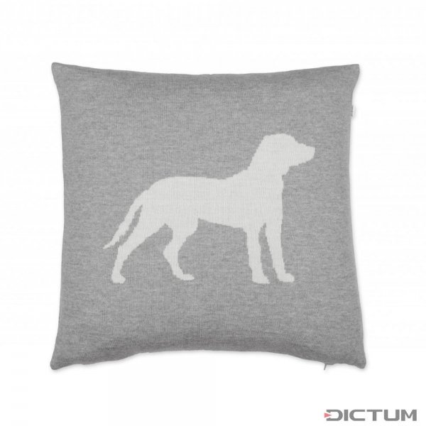 Fodera per cuscini Lenz & Leif »Dog«, grigio/bianco, 50 x 50 cm