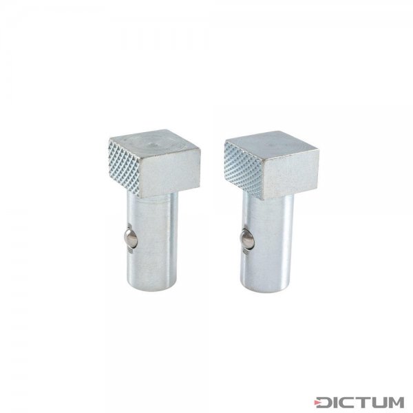 Imaki aluminiowe DICTUM Ø 19 mm, 1 para, z blokadą kulkową
