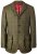 Olive background with window check in beige, burgundy and dark green