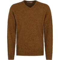 Possum Merino Men’s Possum Merino Men’s V-neck Sweater, Medium Brown Melange, Size XL