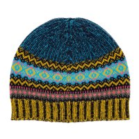 Eribé Mütze Fair Isle, Eribé Mütze Fair Isle, dunkelblau/gelb
