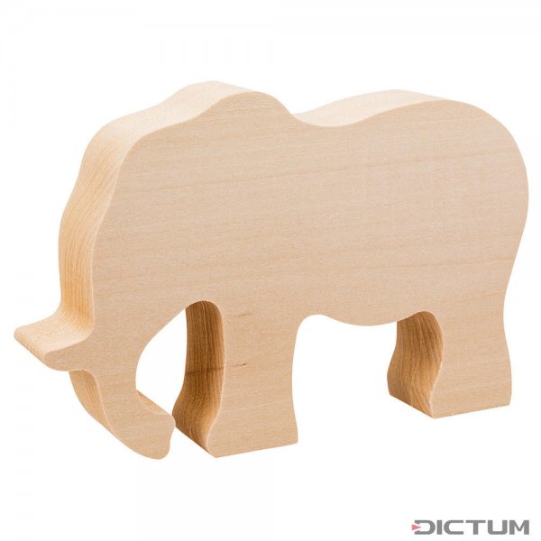 Grezzo da intaglio in legno di tiglio, »Elefante«