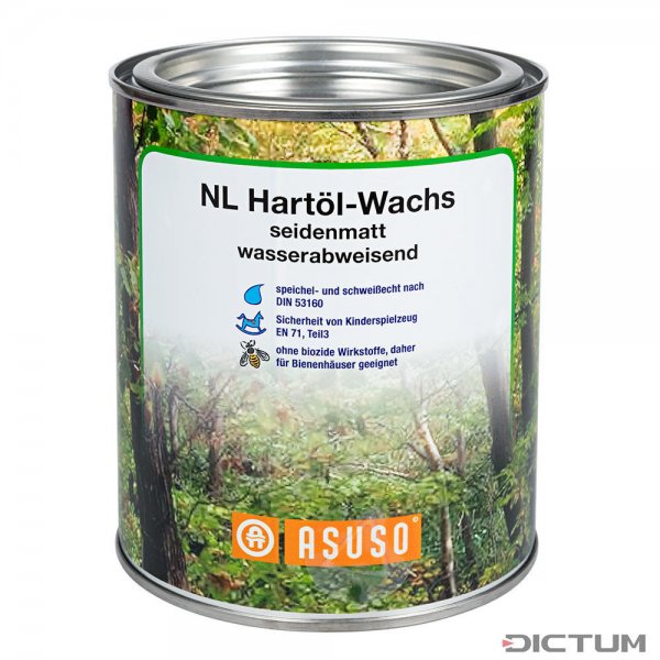 ASUSO NL Hartöl-Wachs, wasserabweisend, seidenmatt, 750 ml