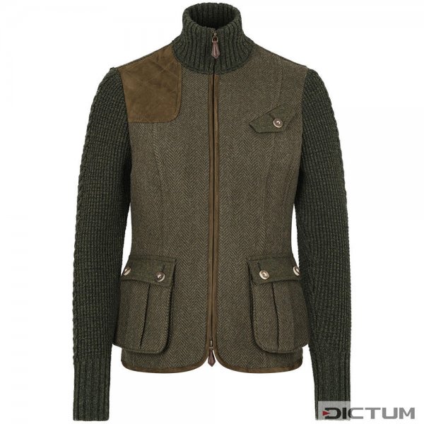 Cardigan in loden da donna Habsburg »Cleo«, verde muschio/marrone terra, 34