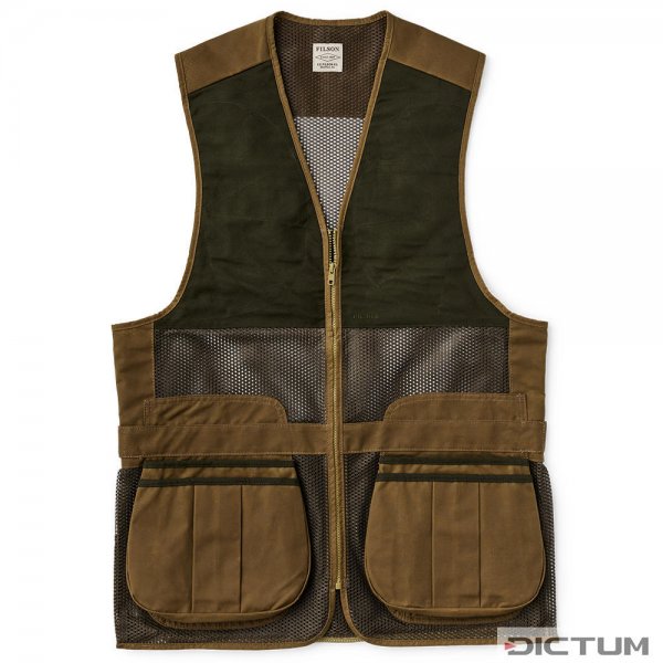 Filson Light Shooting Vest, dark tan, taglia L