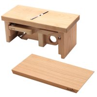 Juego comb. cortador de salchicha/rallador de queso, tabla para servir, cerezo