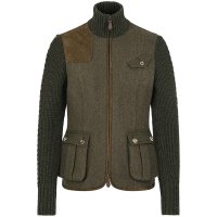 Habsburg Damen Habsburg Damen Loden-Strick-Jacke Cleo, moos/erde, Größe 38