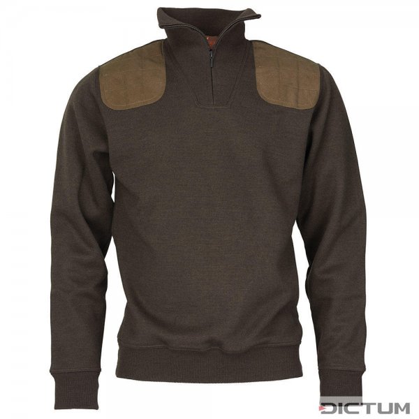 Laksen »Windsor« Men's Zip Neck Sweater, Brown, Size M