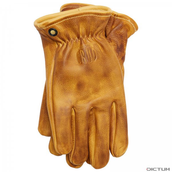 Crud »Dickson« Leather Gloves, Tan, Size M