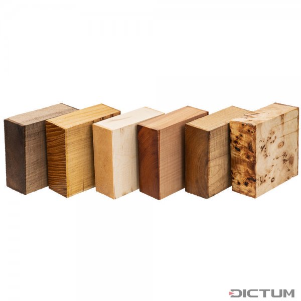 Drewna europejskie, zestaw klocków drewnianych do produkcji mis 1, 6 sztuk