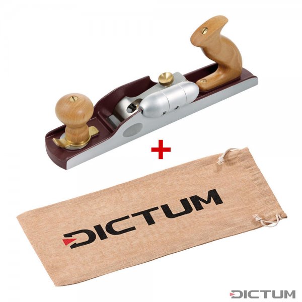 DICTUM Low-Angle Jack Plane No. 62, Incl. Hot Dog Left, HSS Blade