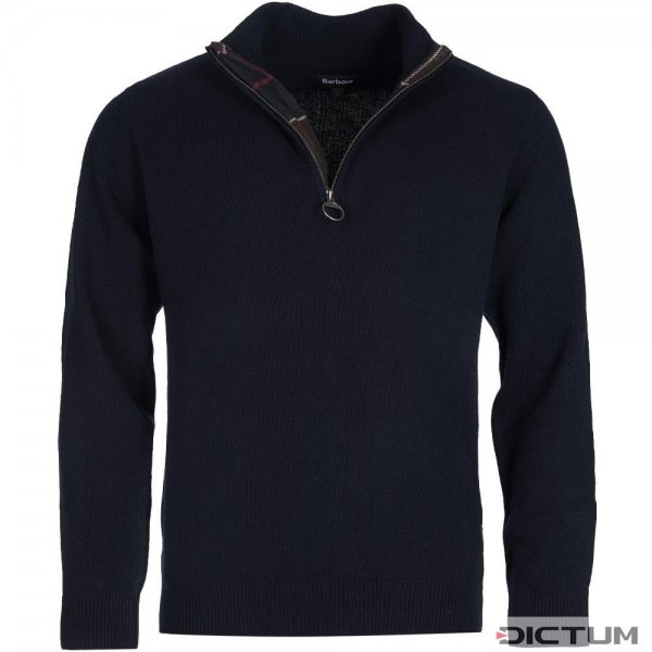 Barbour »Holden« Men's Zip Neck Sweater, Navy, Size M