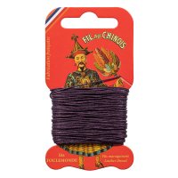 »Fil au Chinois« Waxed Linen Thread, Aubergine, 15 m