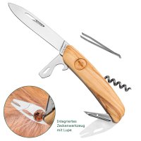 SWIZA Pocket Knife Tick Tool Wood, Olive
