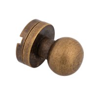 Ivan Button Stud, Head Screw Rivet 7 mm, Antique Brass
