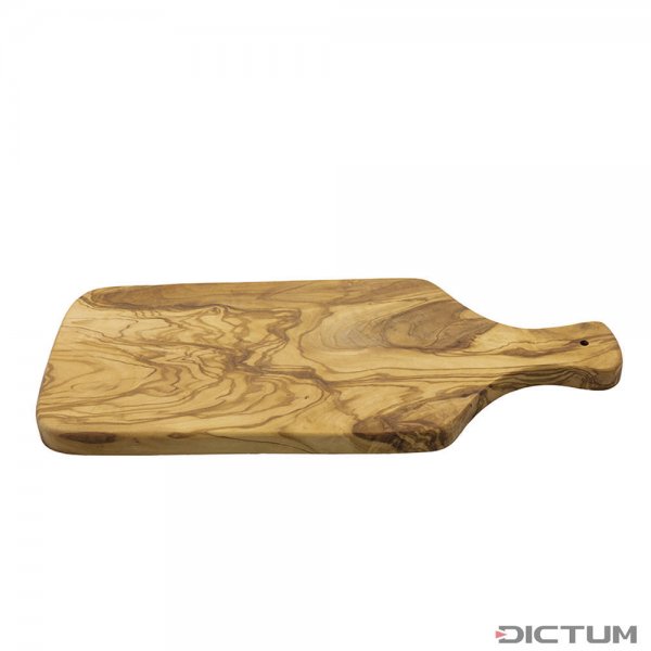 Tagliere in legno d’ulivo con maniglia, grande