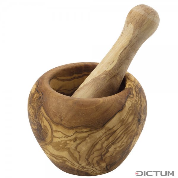 Mortaio-legno d’ulivo, piccola, Ø 12 cm