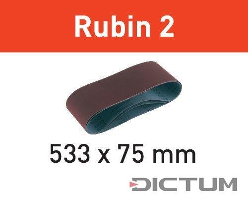 Festool Abrasive belt L533X 75-P80 RU2/10 Rubin 2, 10 Pieces