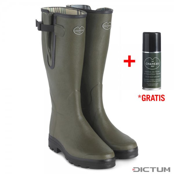 Botas goma para hombre Le Chameau »Vierzon«, forro de jersey, Vert Chameau, 42