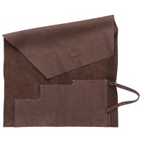 Knife Roll, Cowhide, 6 Pockets, Brown