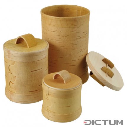 Set di barattoli per conserve, corteccia di betulla, 3 pezzi