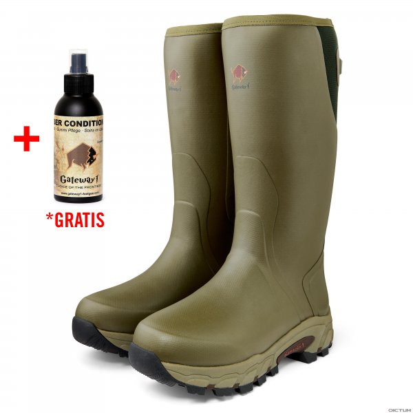 Gateway1 »Pro Shooter« Rubber Boots,18 Inch, 7 mm, Side Zip, Olive, 45 (12)